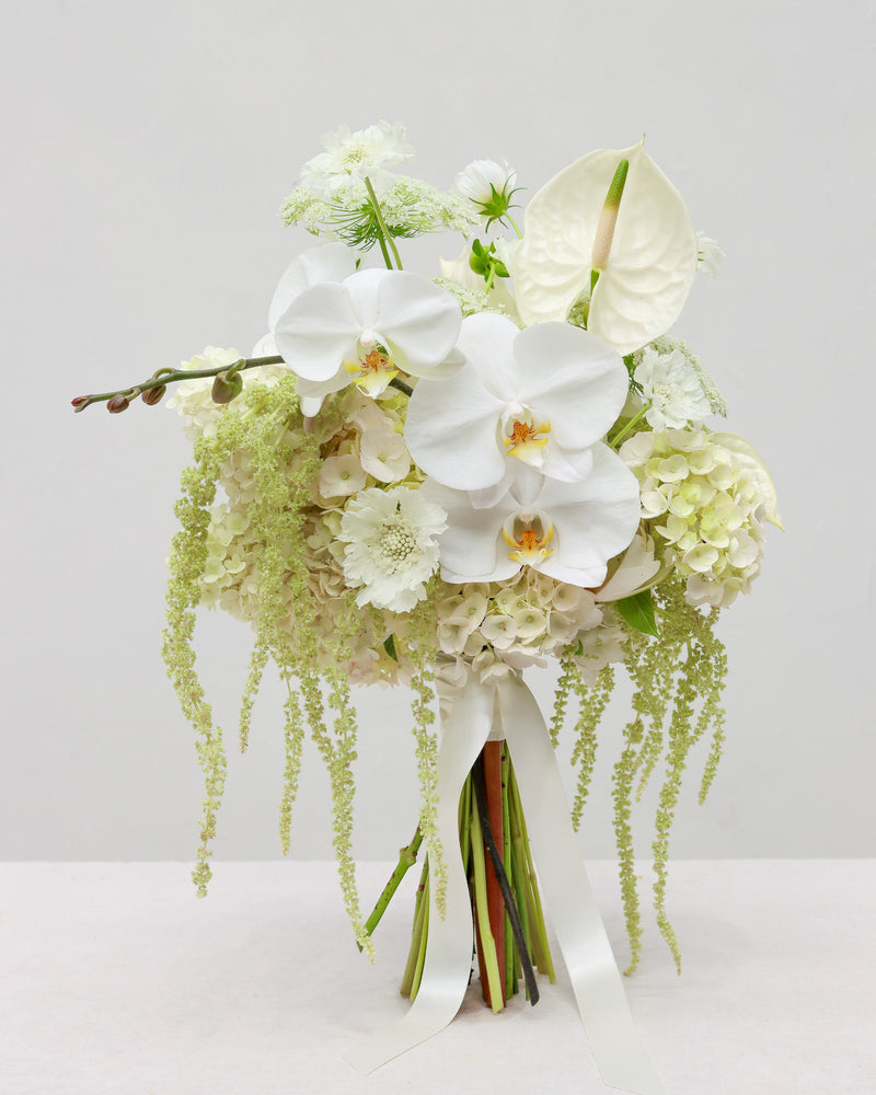 White & Green Wedding Bouquet