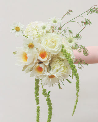 White & Green Wedding Bouquet