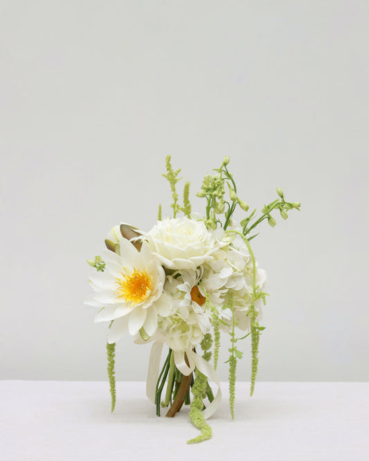 Classic White and Green Bridesmaids Bouquet