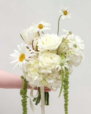 White & Green Wedding Bouquet